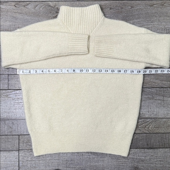 Madewell Cream Mock Neck Knit Cozy Sweater - Picture 5 of 8
